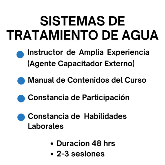 Curso de sistemas de tratamiento de agua